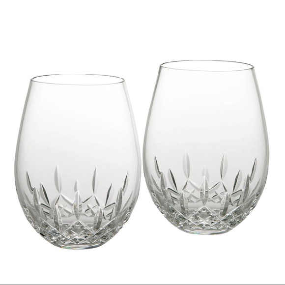 Waterford Other - NEW Lismore Essence Stemless Deep Red Wine, Pair